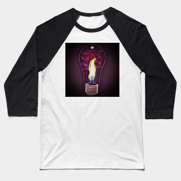 Burning candle Baseball T-Shirt by rolffimages